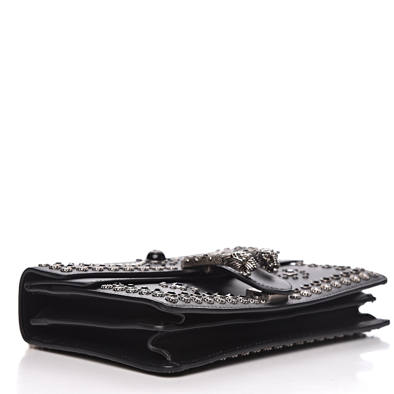 Gucci Calfskin Studded Small Dionysus Shoulder Bag Black 4 of 14