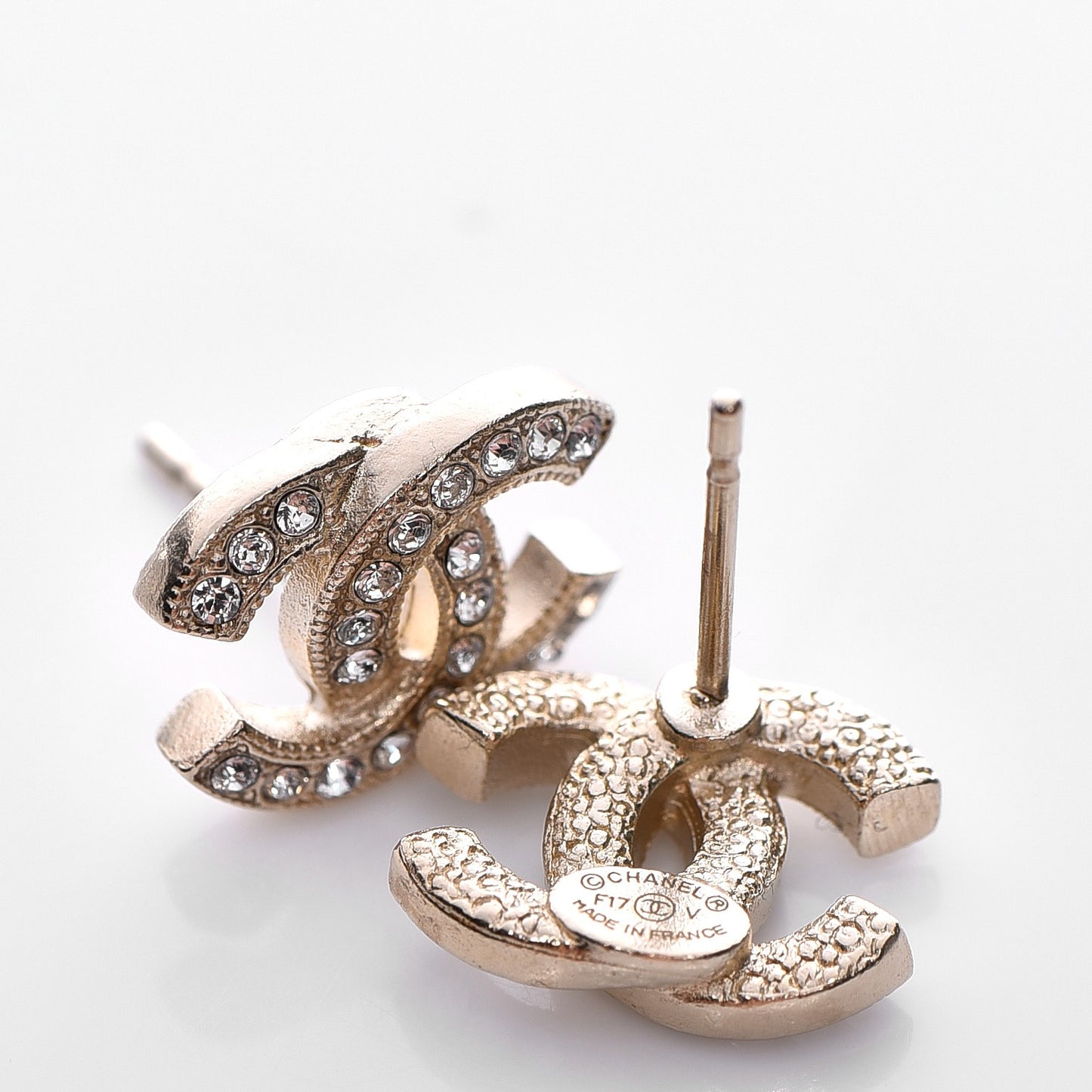 Crystal CC Earrings Gold