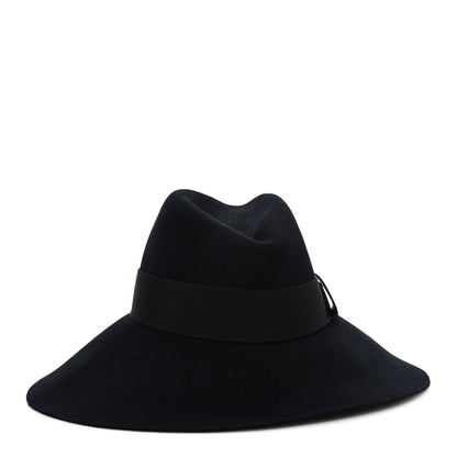 Louis Vuitton Felt Leather Monogram Fedora XL Hat Black 6 of 8