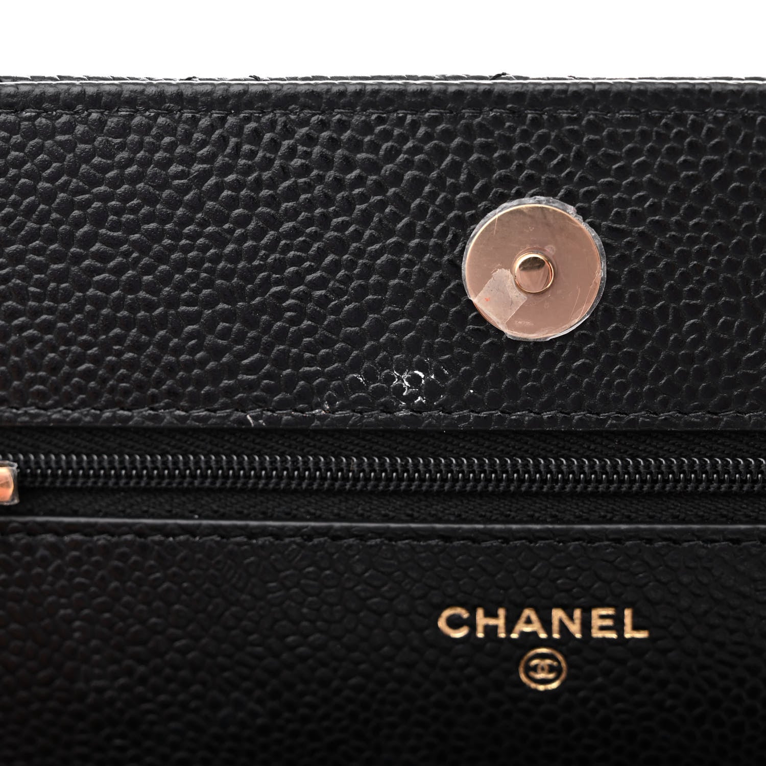 Chanel Caviar Quilted Wallet on Chain WOC Black 7 of 13