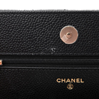 Chanel Caviar Quilted Wallet on Chain WOC Black 7 of 13
