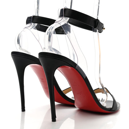 Christian Louboutin Shiny Nappa PVC Jonatina 100 Sandals 40.5 Black 4 of 10