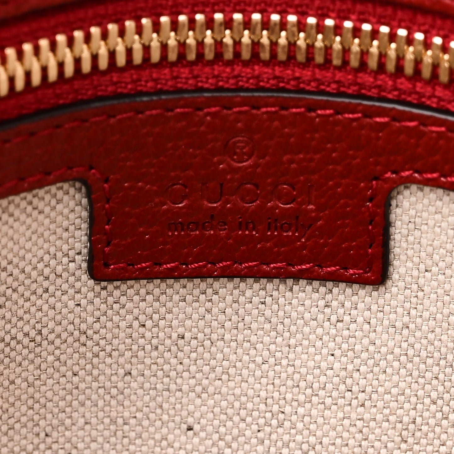 Textured Dollar Calfskin Web Small Savoy Bowling Tote Red