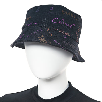 Chanel Denim Mood Cloche Bucket Hat M Black 2 of 8