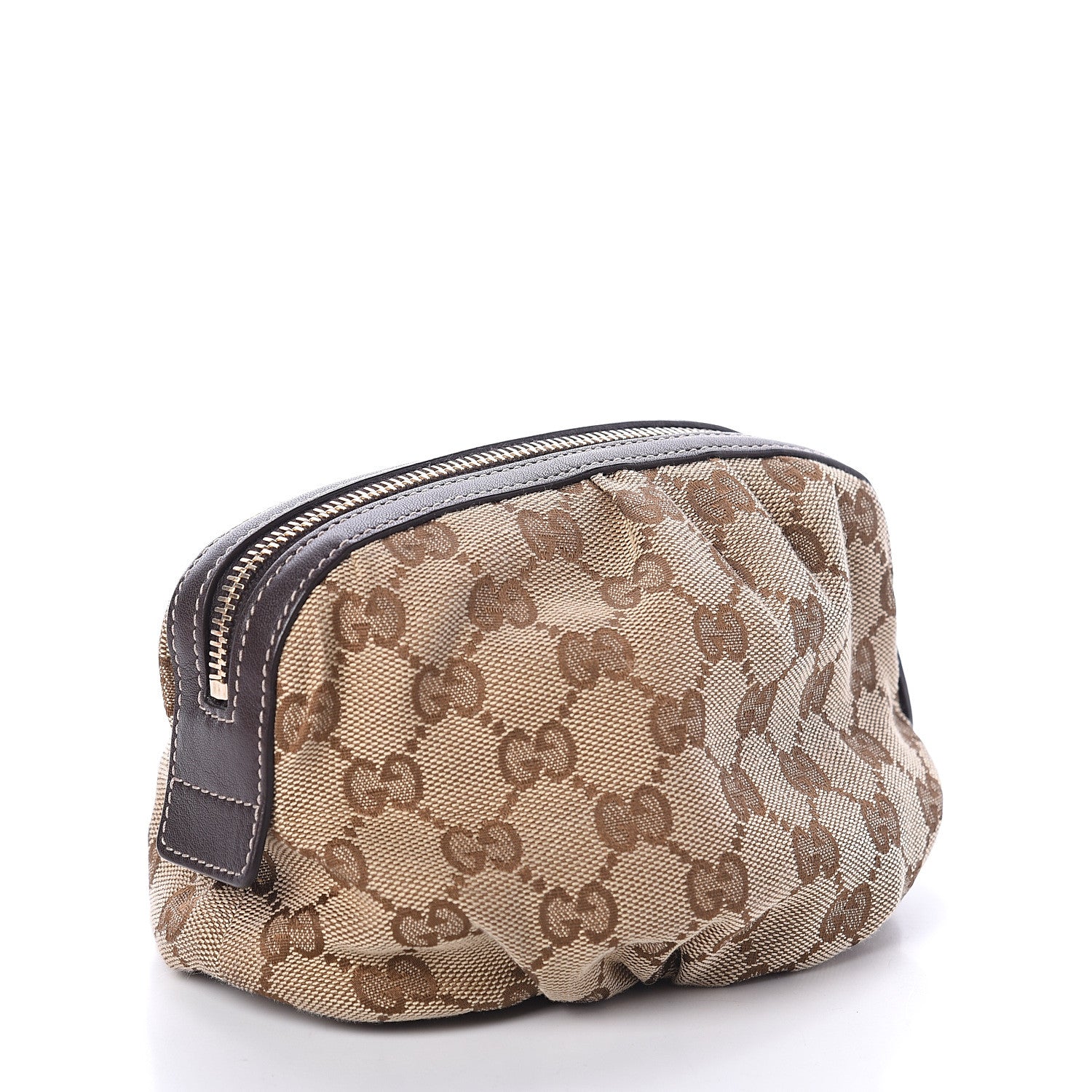 Gucci Monogram Medium Bamboo Cosmetic Case Dark Brown 2 of 7