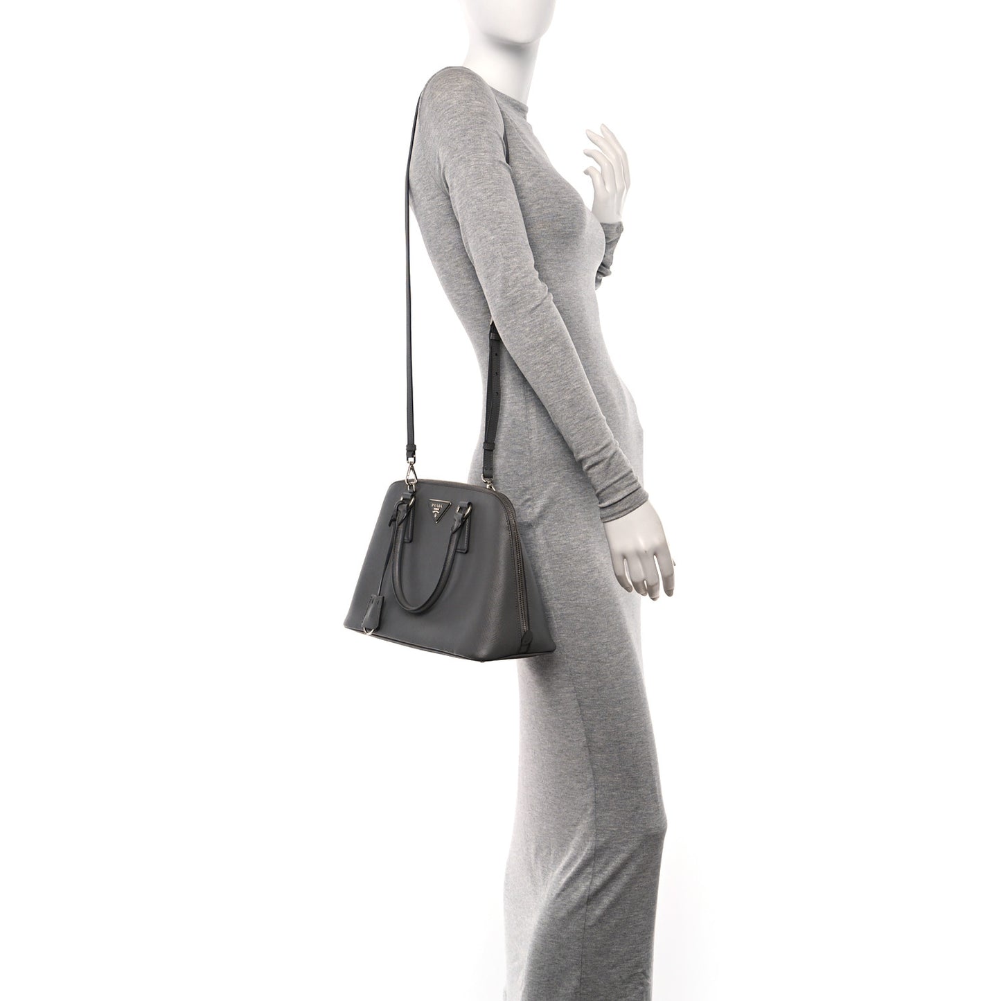 Saffiano Lux Medium Promenade Tote Marmo