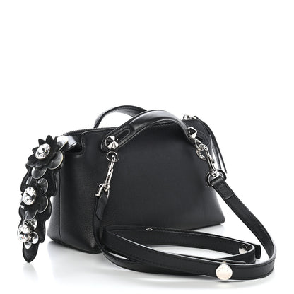 Fendi Vitello Dolce Crystal Flowerland Croc Tail Mini By The Way Boston Bag Black 2 of 8