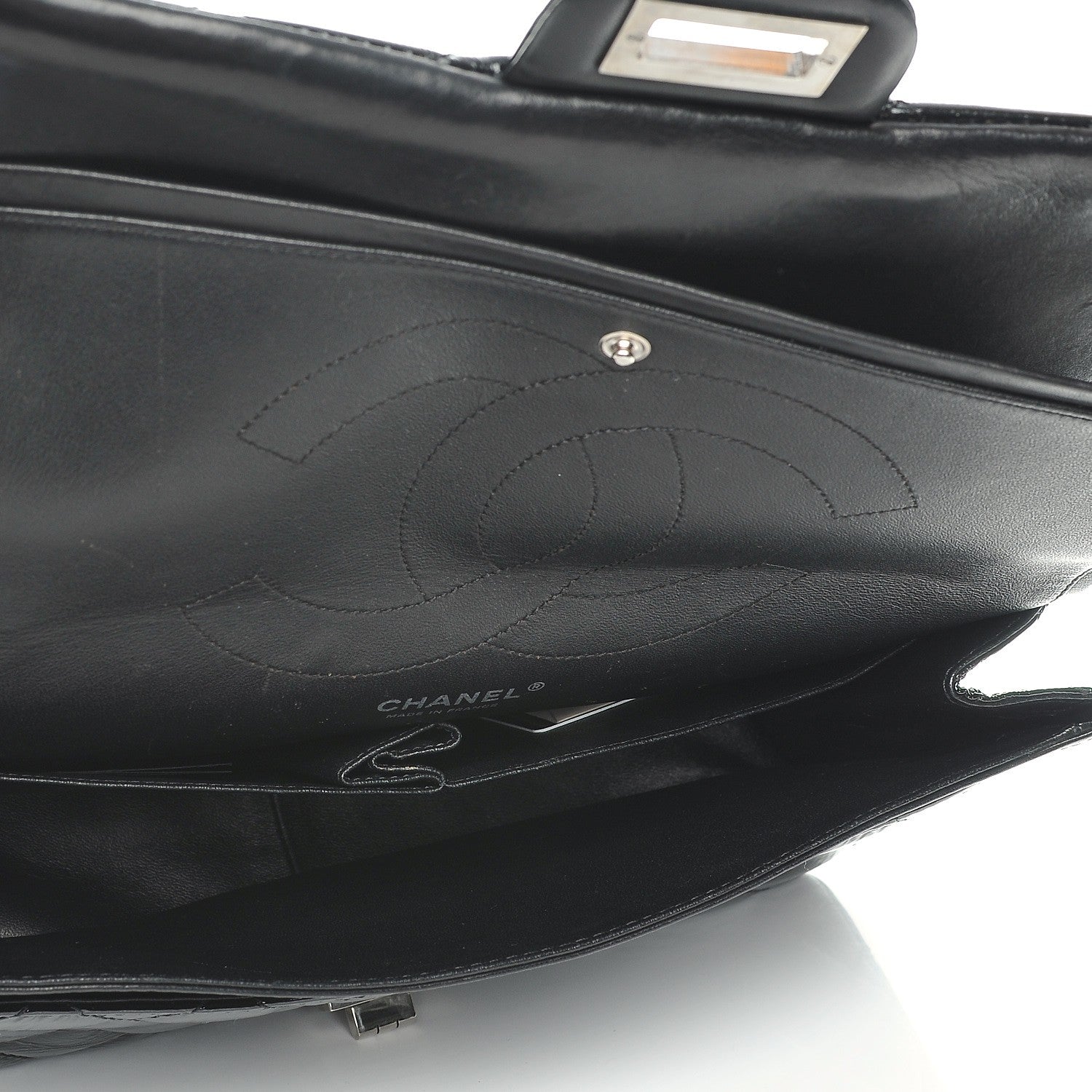 Chanel Distressed Patent 2.55 Reissue 227 Flap Black 5 of 7