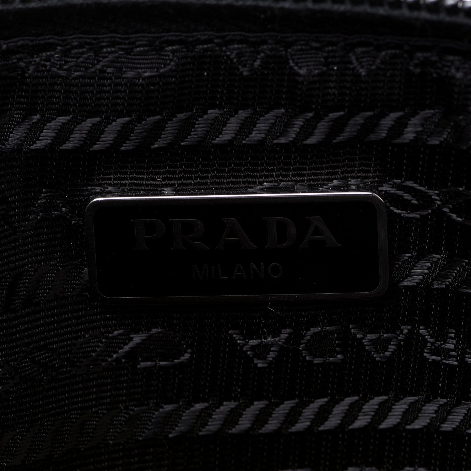 Prada Tessuto Nylon Vela Flat Pouch Neon Yellow 6 of 7