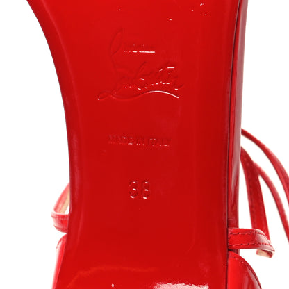 Christian Louboutin Patent Blakissima Flat Sandals 38 Fraise 6 of 8