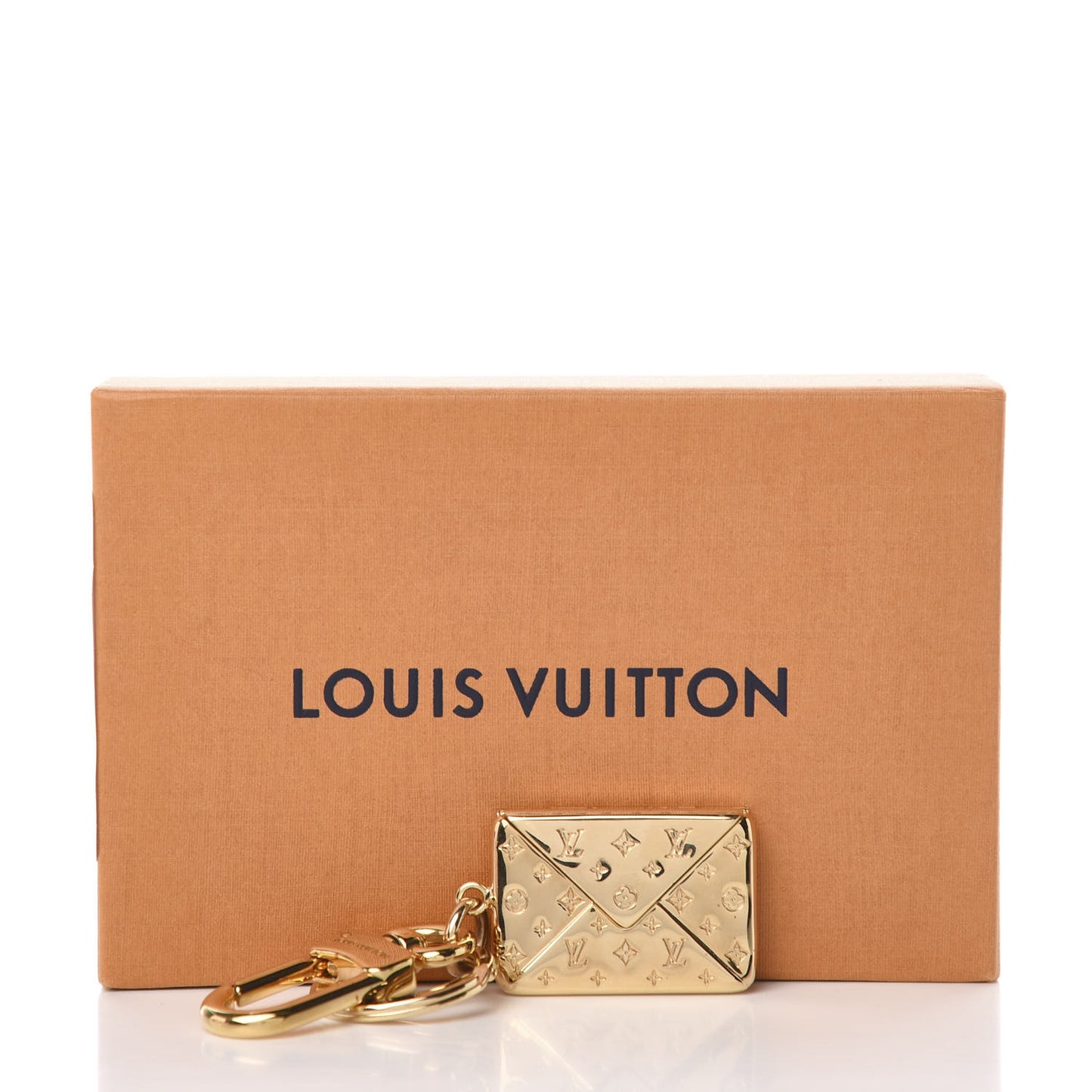 Love Note Envelope Bag Charm Key Holder Gold