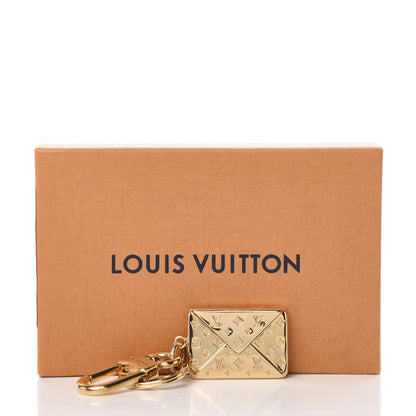 Louis Vuitton Love Note Envelope Bag Charm Key Holder Gold 6 of 6