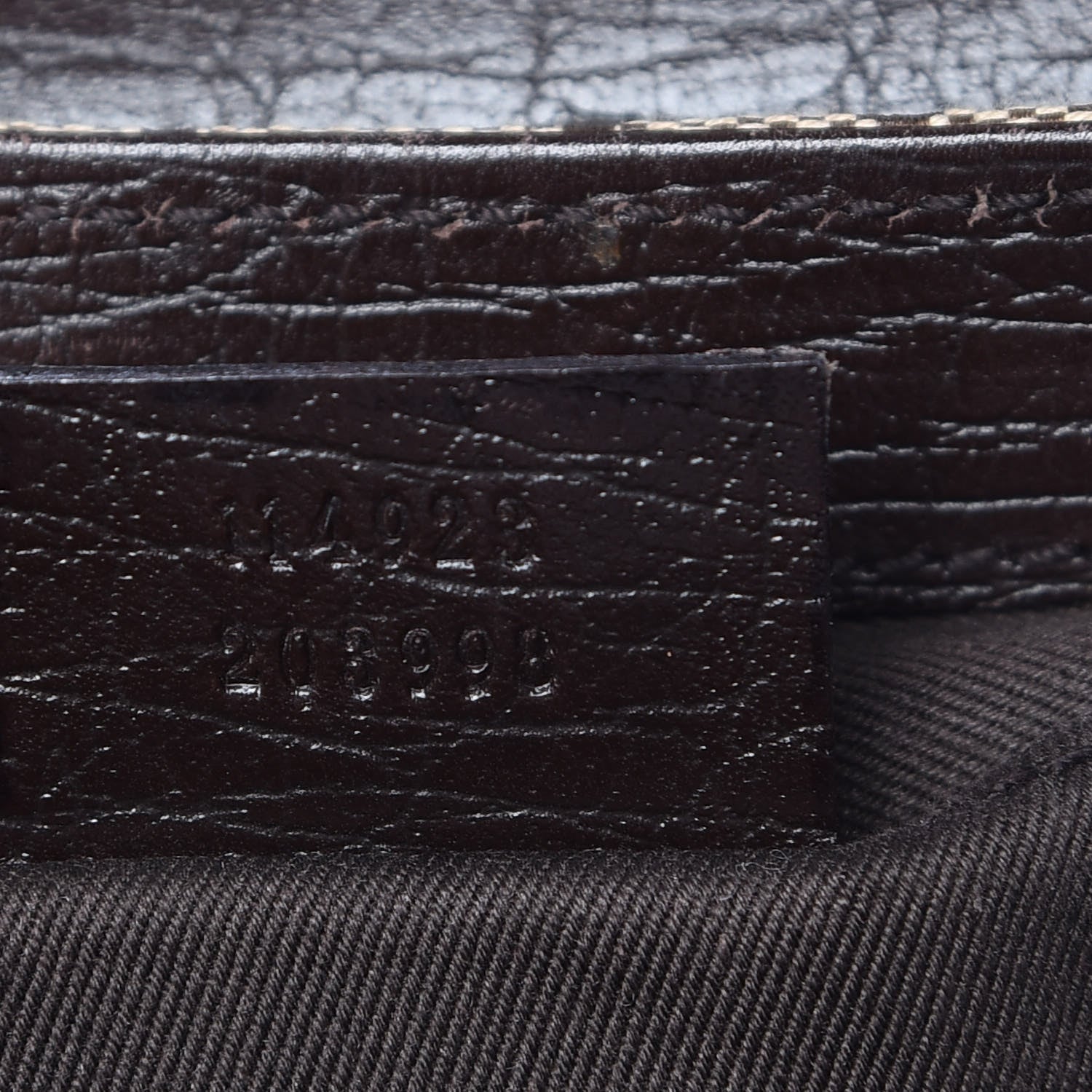 Gucci Monogram Horsebit Clutch Dark Brown 7 of 14