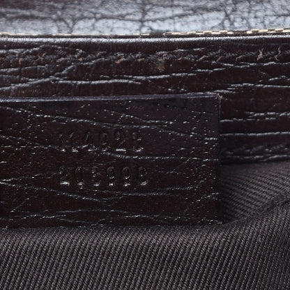 Gucci Monogram Horsebit Clutch Dark Brown 7 of 14