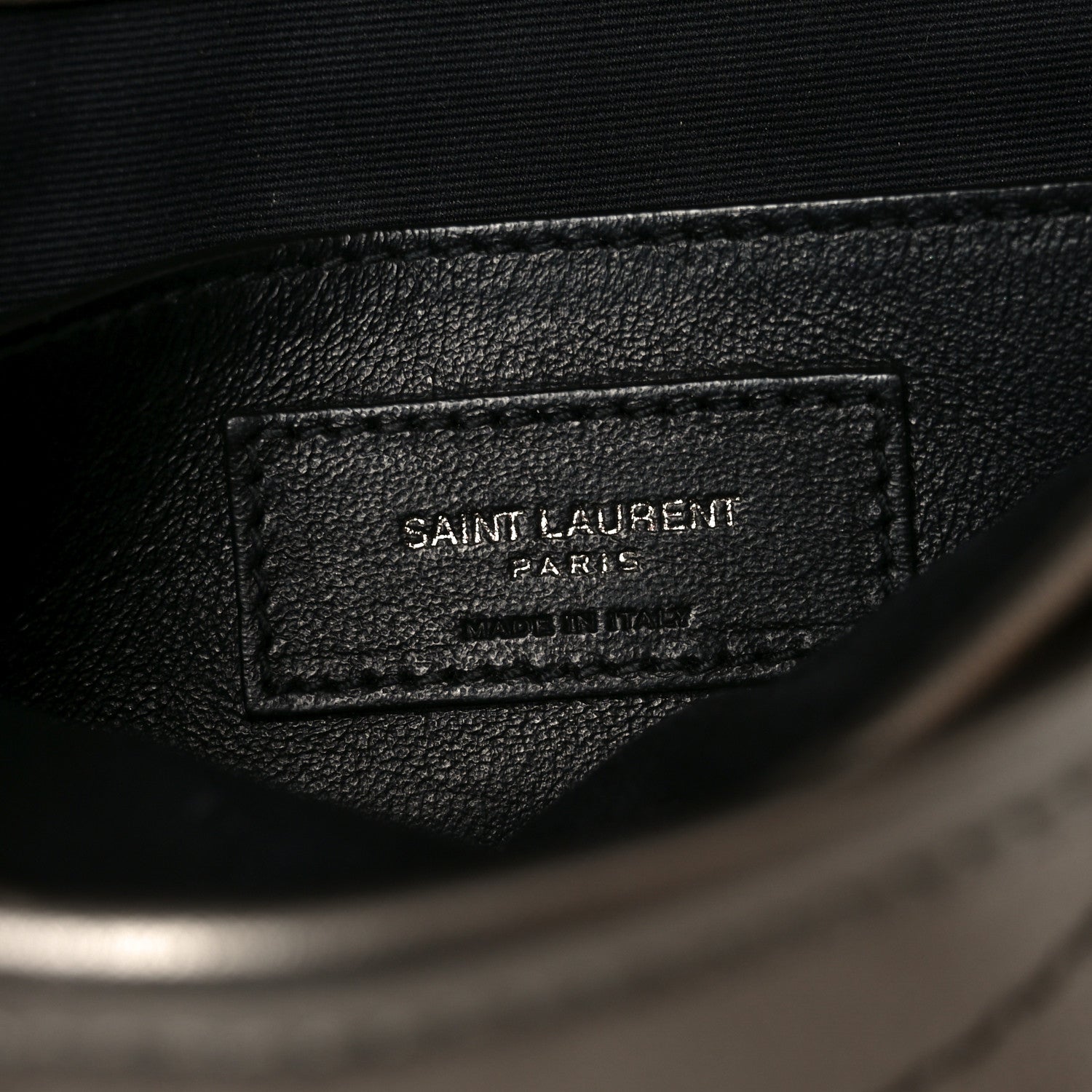 Saint Laurent Crinkled Calfskin Matelasse Monogram Baby Niki Chain Satchel Platinum 6 of 10