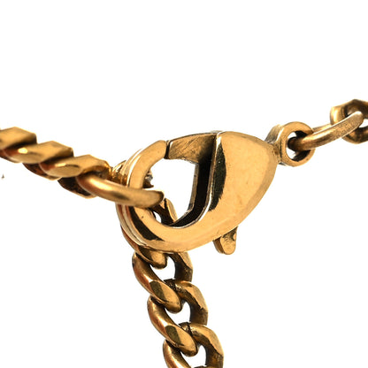 Chanel Crystal CC Pendant Necklace Gold 4 of 5