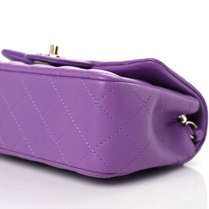 Chanel Lambskin Quilted Mini Rectangular Flap Purple 9 of 9