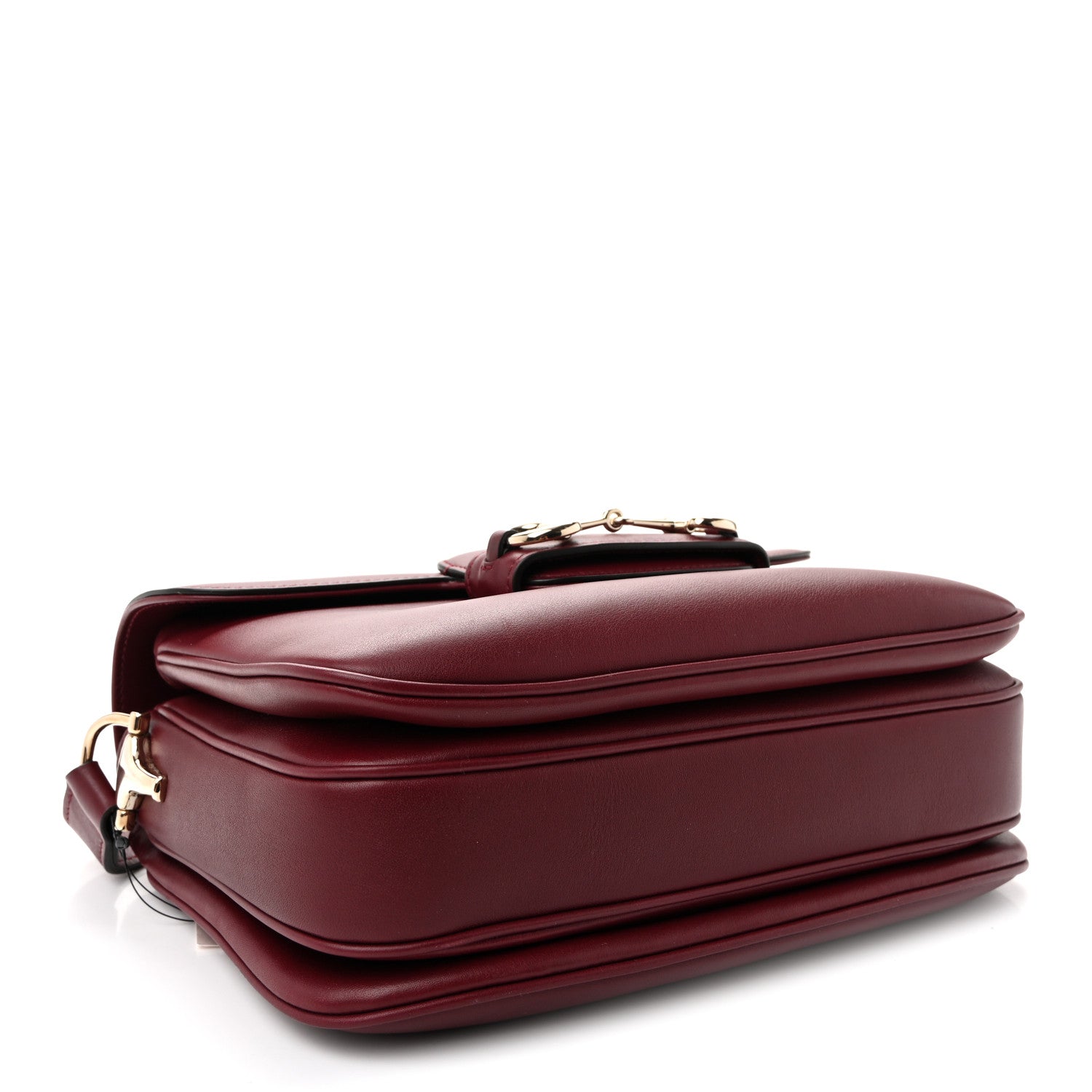 Gucci Arabella Calfskin Horsebit 1955 Soft Medium Shoulder Bag Rosso Ancora 3 of 9