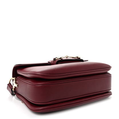 Gucci Arabella Calfskin Horsebit 1955 Soft Medium Shoulder Bag Rosso Ancora 3 of 9