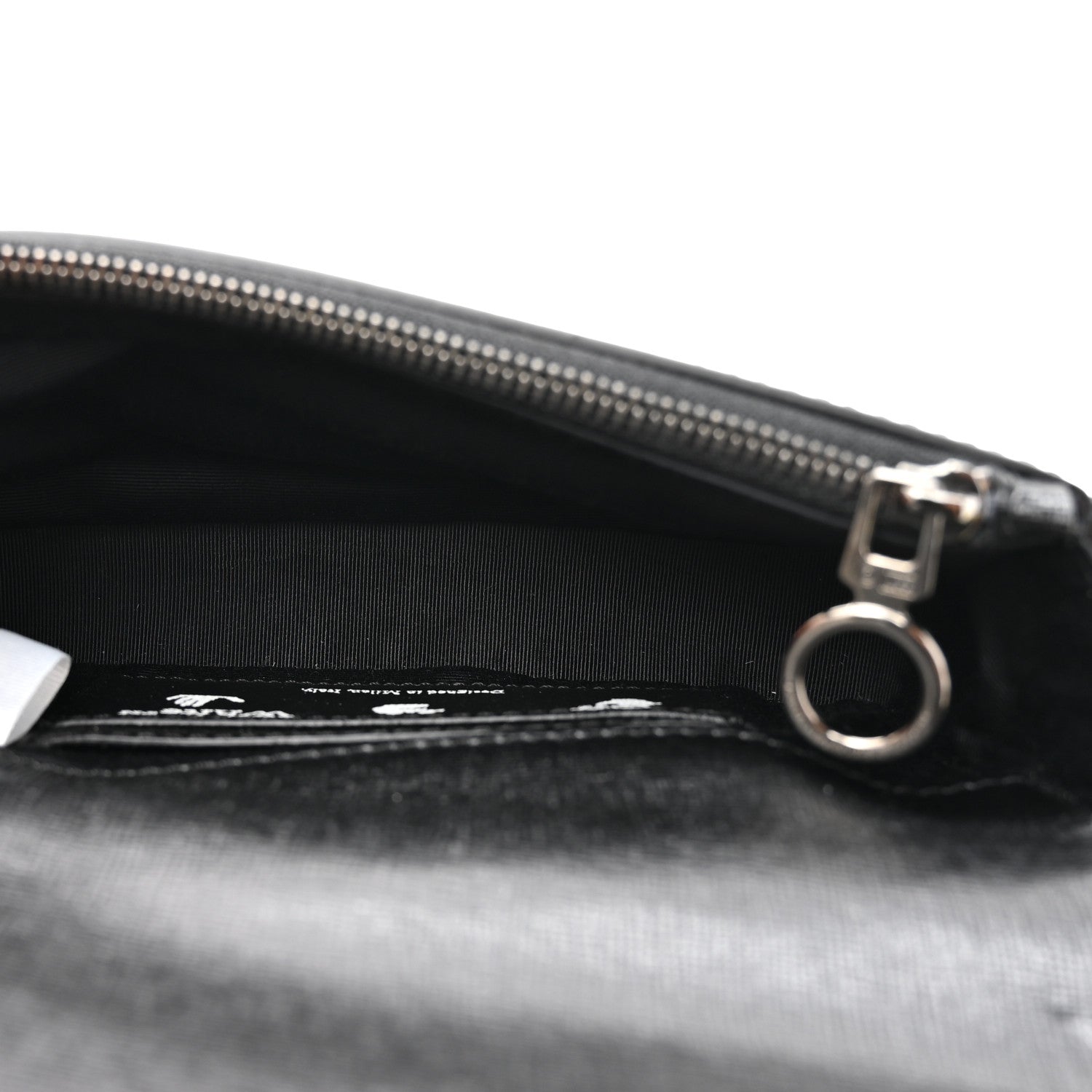 Off-White Saffiano Striped Mini Diag Binder Clip Bag Black White Yellow 5 of 11