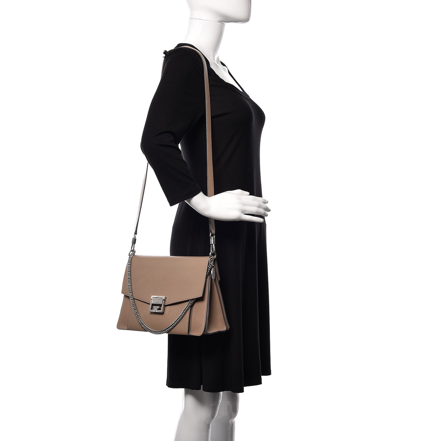 Sugar Goatskin Medium GV3 Shoulder Bag Linen