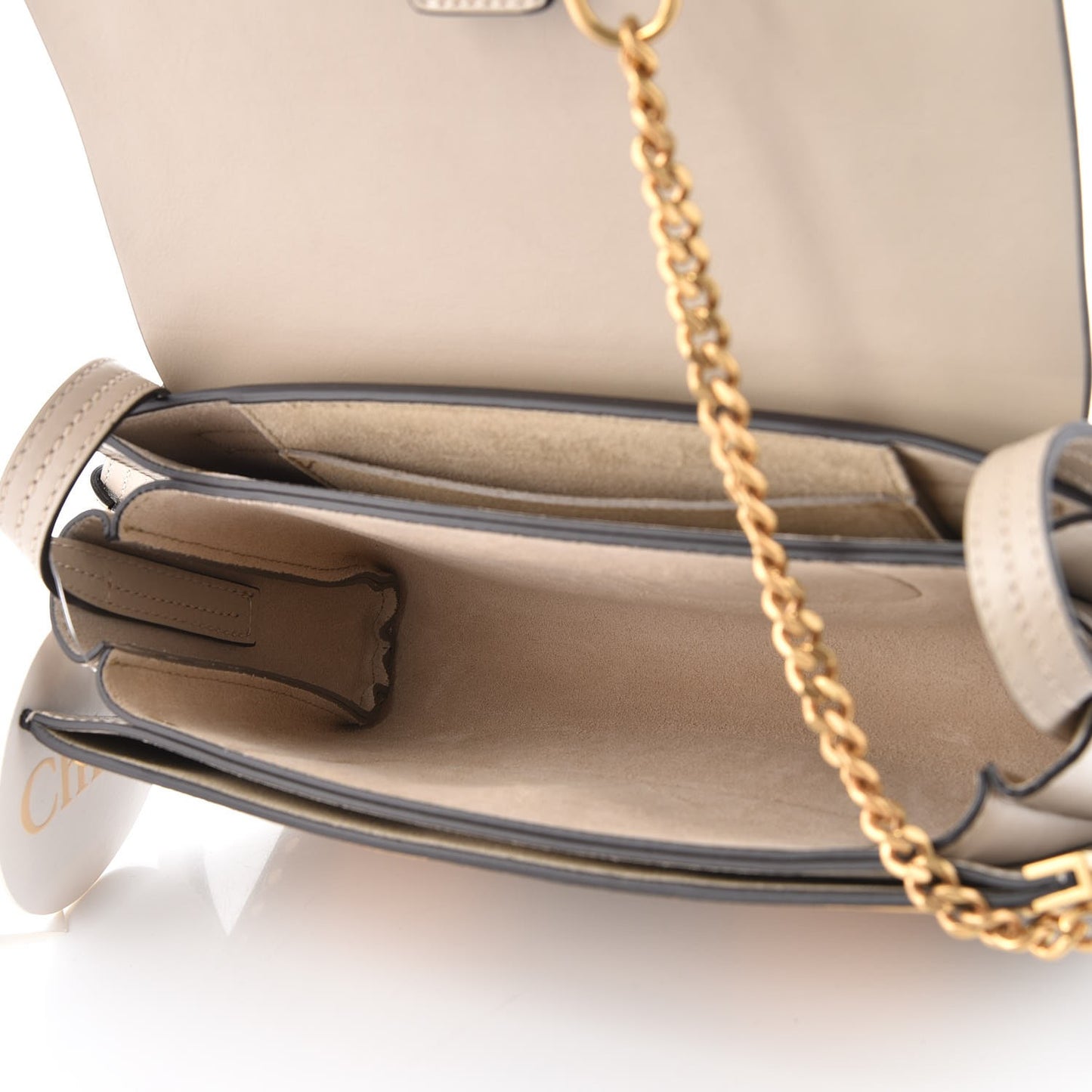 Suede Calfskin Studded Small Faye Shoulder Bag Pastel Grey