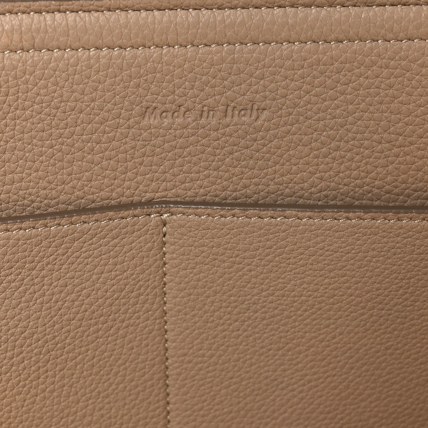 Celine Baby Grained Calfskin Medium Tri-Fold Bag Taupe 7 of 11