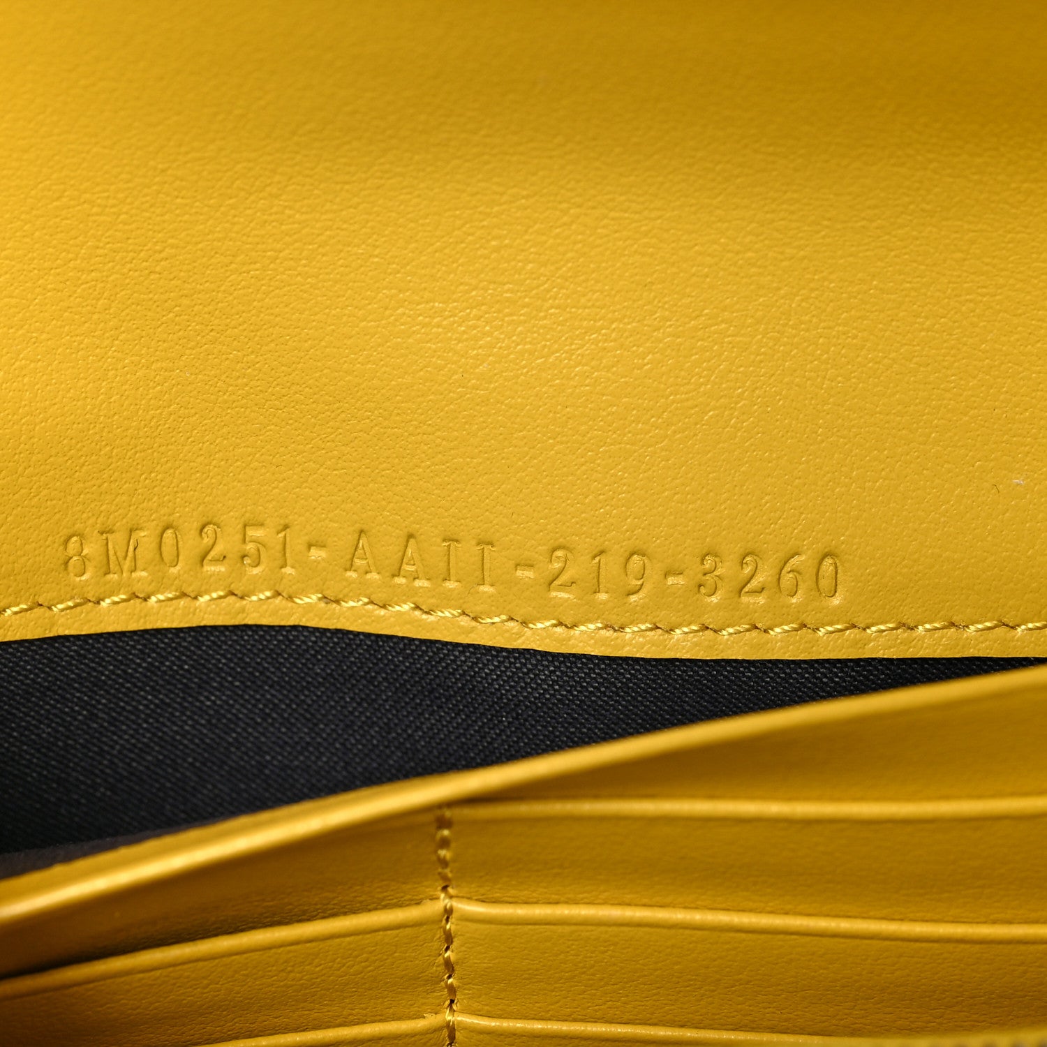 Fendi Vitello Cruise F is Fendi Bi-Color FF 1974 Embossed Continental Envelope Wallet Maya Black Sunflower 6 of 8