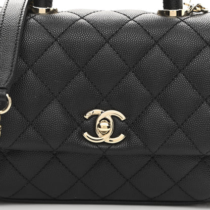 Chanel Caviar Quilted Extra Mini Coco Handle Flap Black 8 of 11