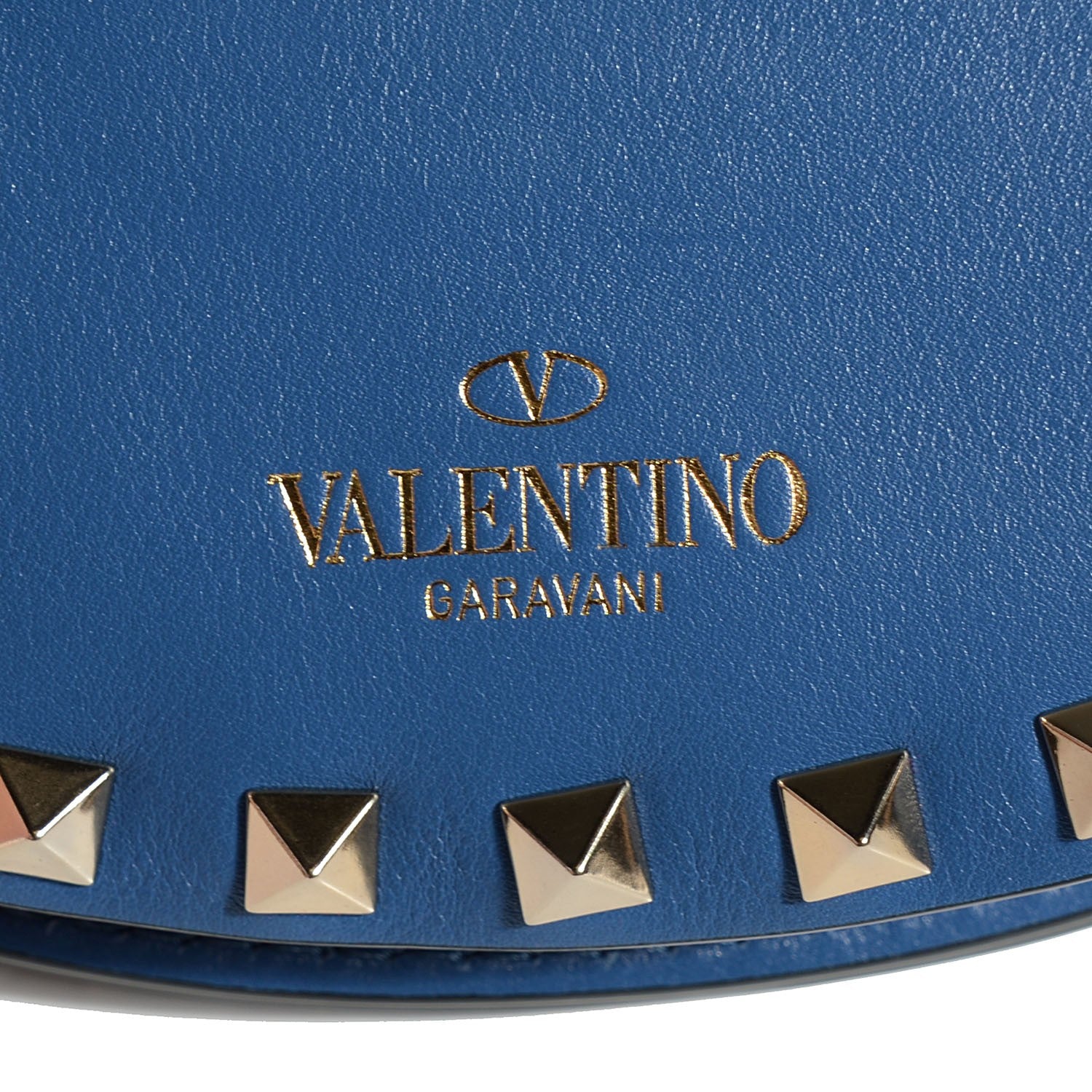 Valentino Garavani Vitello Rockstud Halfmoon Saddle Bag Light Sapphire 6 of 8