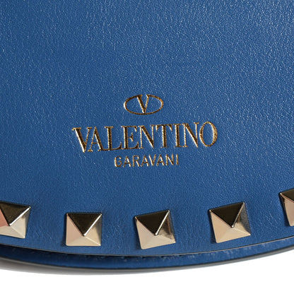 Valentino Garavani Vitello Rockstud Halfmoon Saddle Bag Light Sapphire 6 of 8