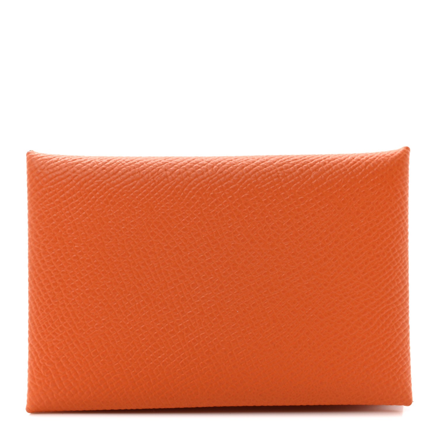Hermes Epsom Verso Calvi Card Case Orange Lime 1 of 9