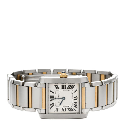 Cartier Stainless Steel 18K Yellow Gold 25mm Tank Francaise Quartz Watch 2 of 4