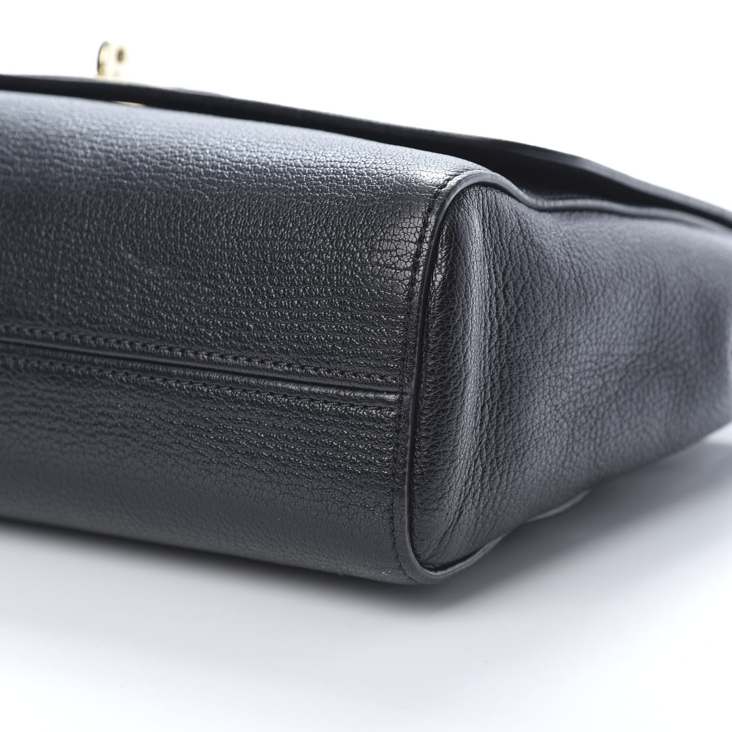 Glossy Goatskin Medium Lily Black