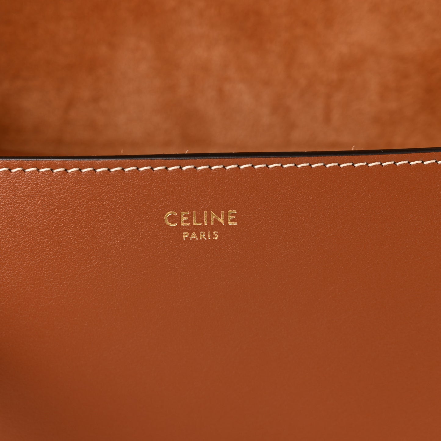 Smooth Calfskin Cuir Triomphe Folco Crossbody Bag Tan