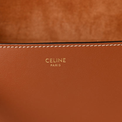 Celine Smooth Calfskin Cuir Triomphe Folco Crossbody Bag Tan 6 of 11