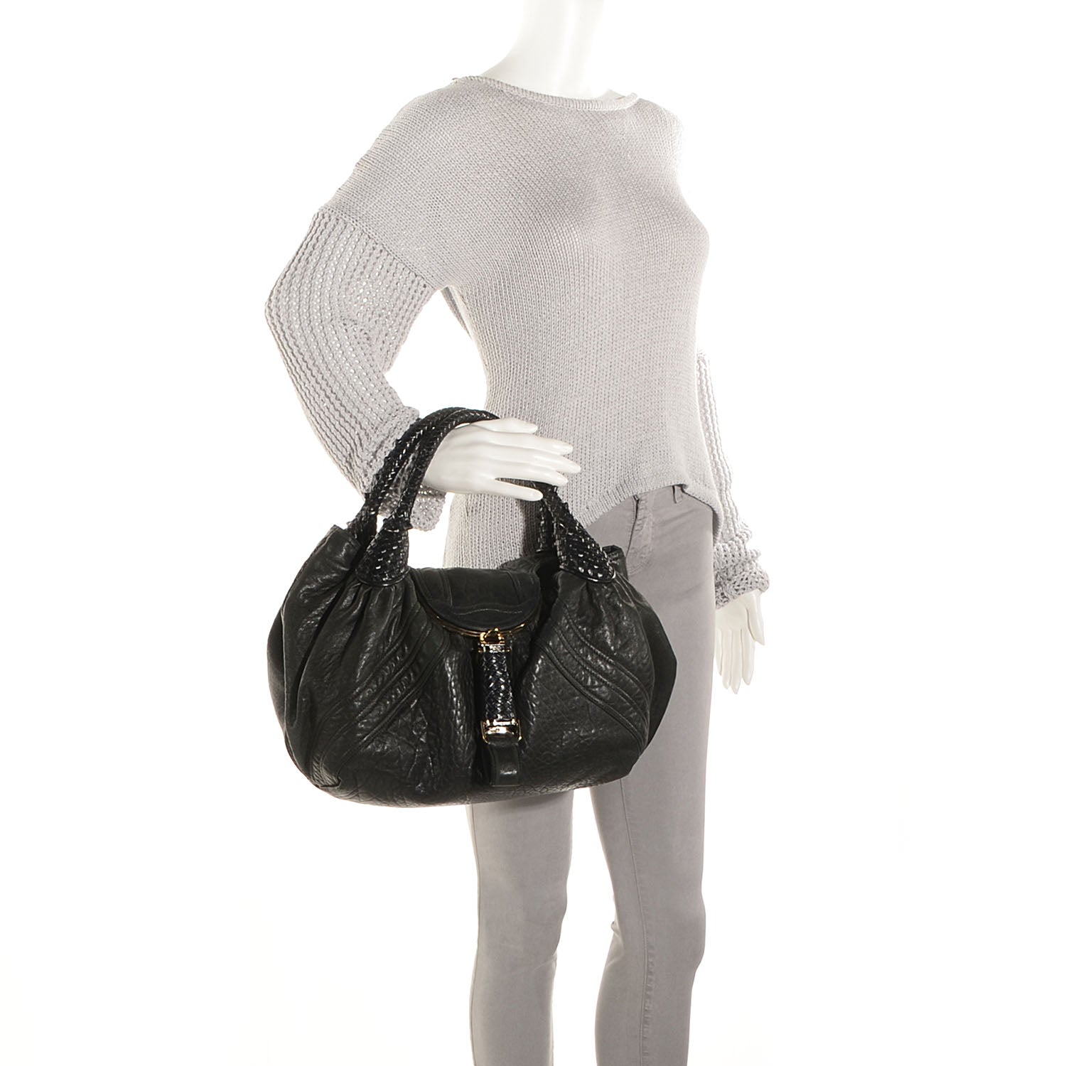 Fendi Nappa Nuvolata Spy Black 2 of 9