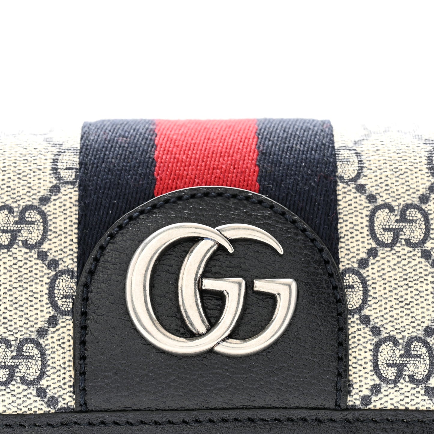 GG Supreme Monogram Web Small Ophidia Belt Bag 90 36 Beige Navy