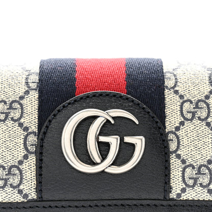 Gucci GG Supreme Monogram Web Small Ophidia Belt Bag 90 36 Beige Navy 8 of 10