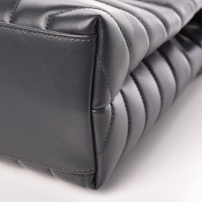 Saint Laurent Calfskin Y Quilted Monogram Medium Loulou Chain Satchel Asphalt 10 of 10