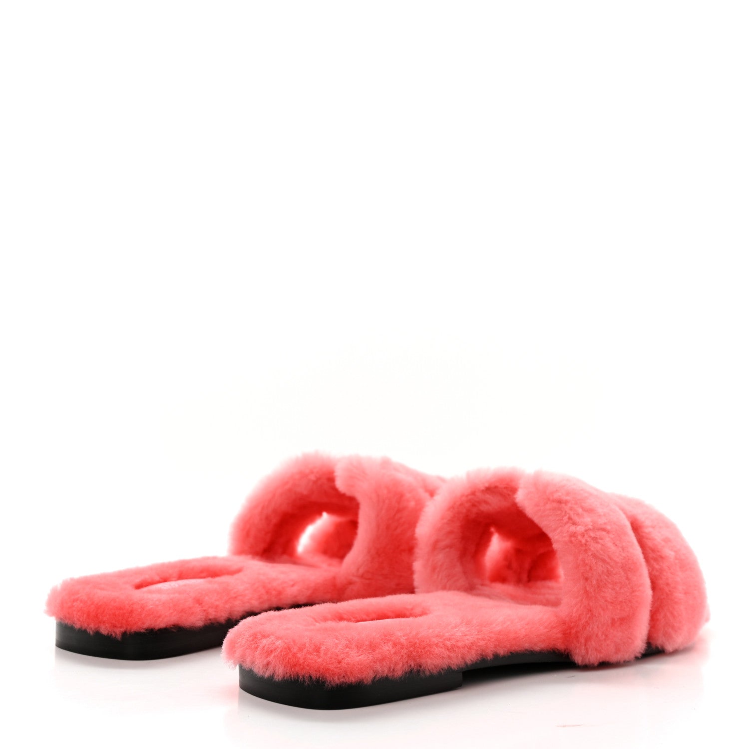 Hermes Woolskin Oran Sandals 39 Rose Du Desert 4 of 8