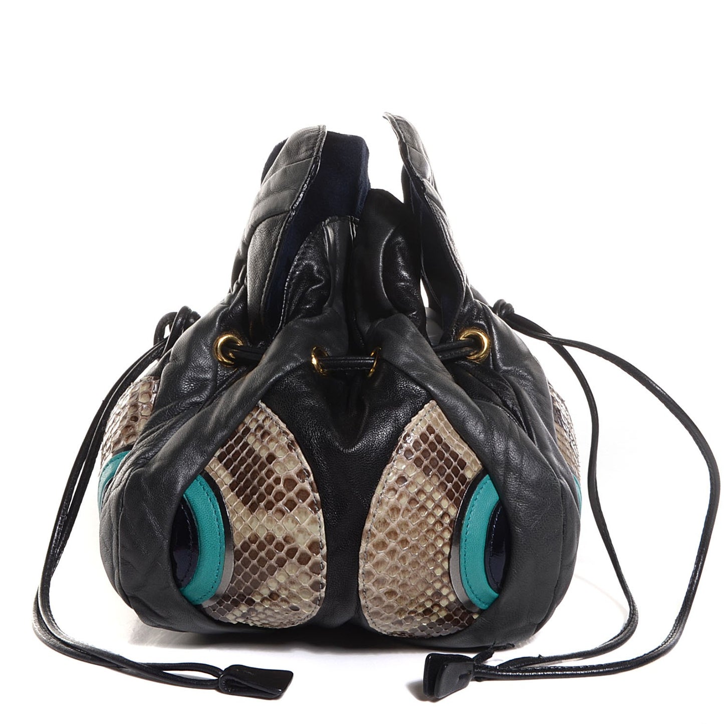 Python Nappa Liberty Drawstring Pochette Grigio