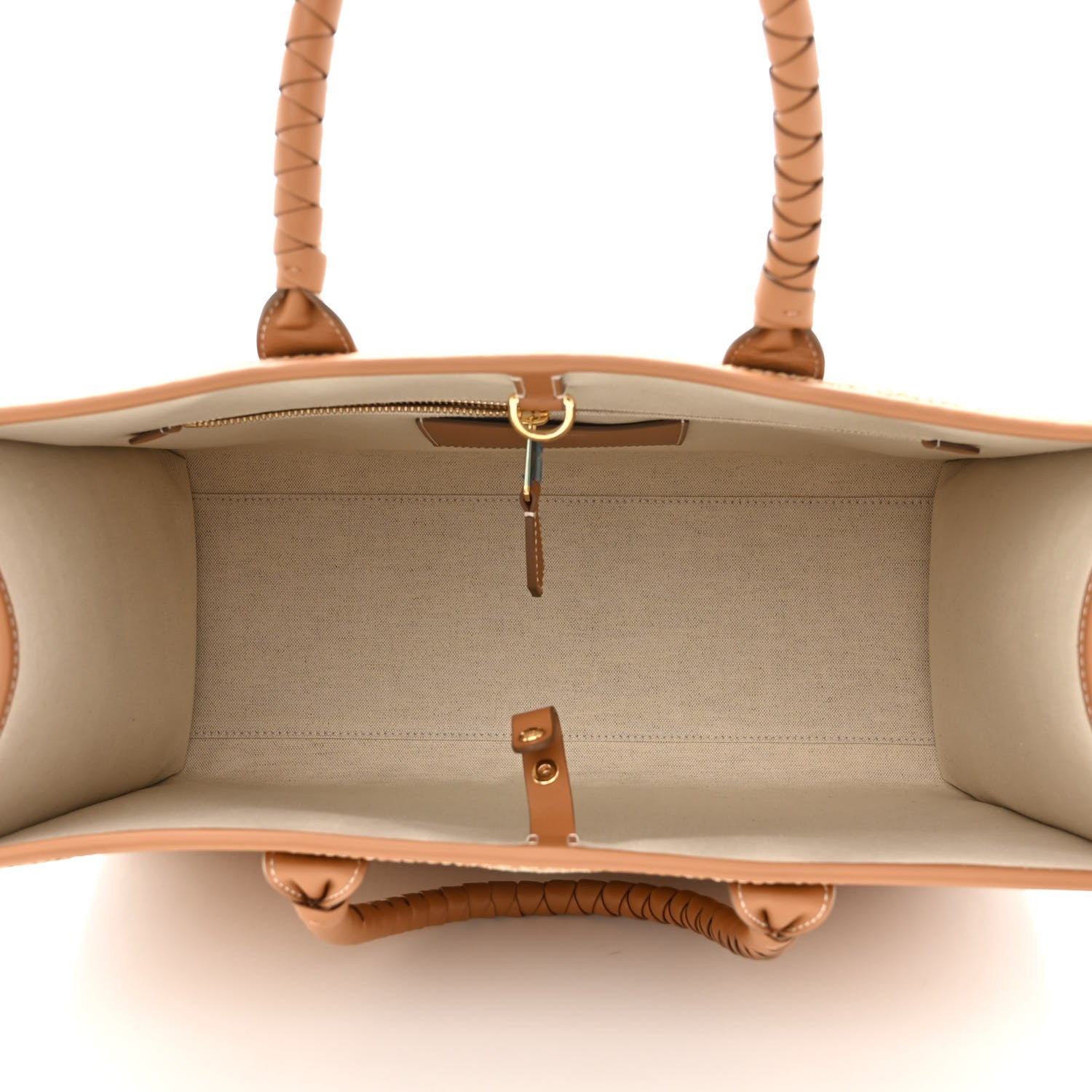Burberry Raffia Calfskin Large Freya Tote Natural 5 of 10
