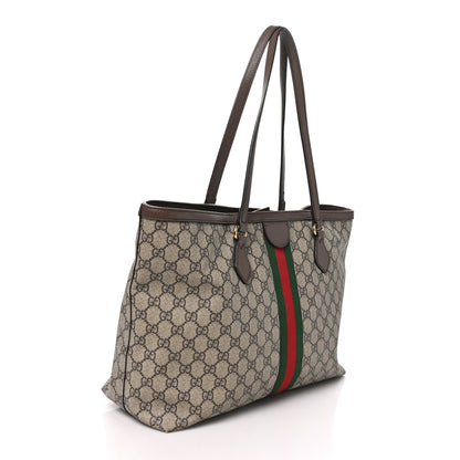 Gucci GG Supreme Monogram Medium Ophidia Shopping Tote Brown 3 of 10