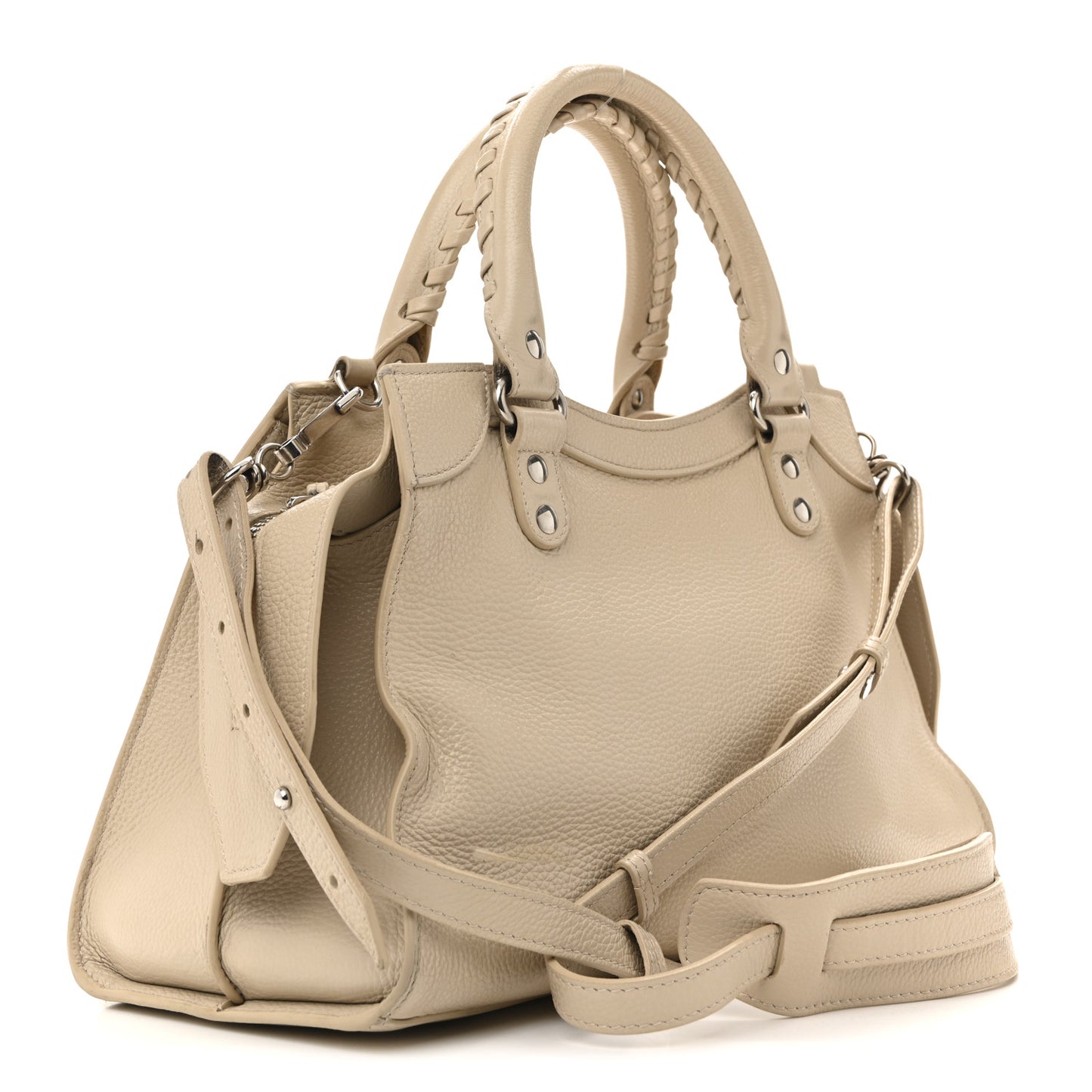 Grained Calfskin Neo Classic Silver Hardware S City Cream