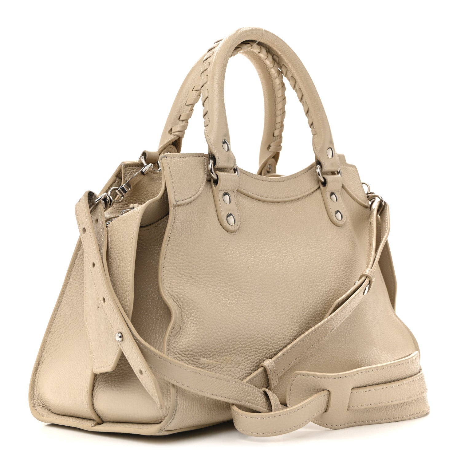 Balenciaga Grained Calfskin Neo Classic Silver Hardware S City Cream 3 of 15