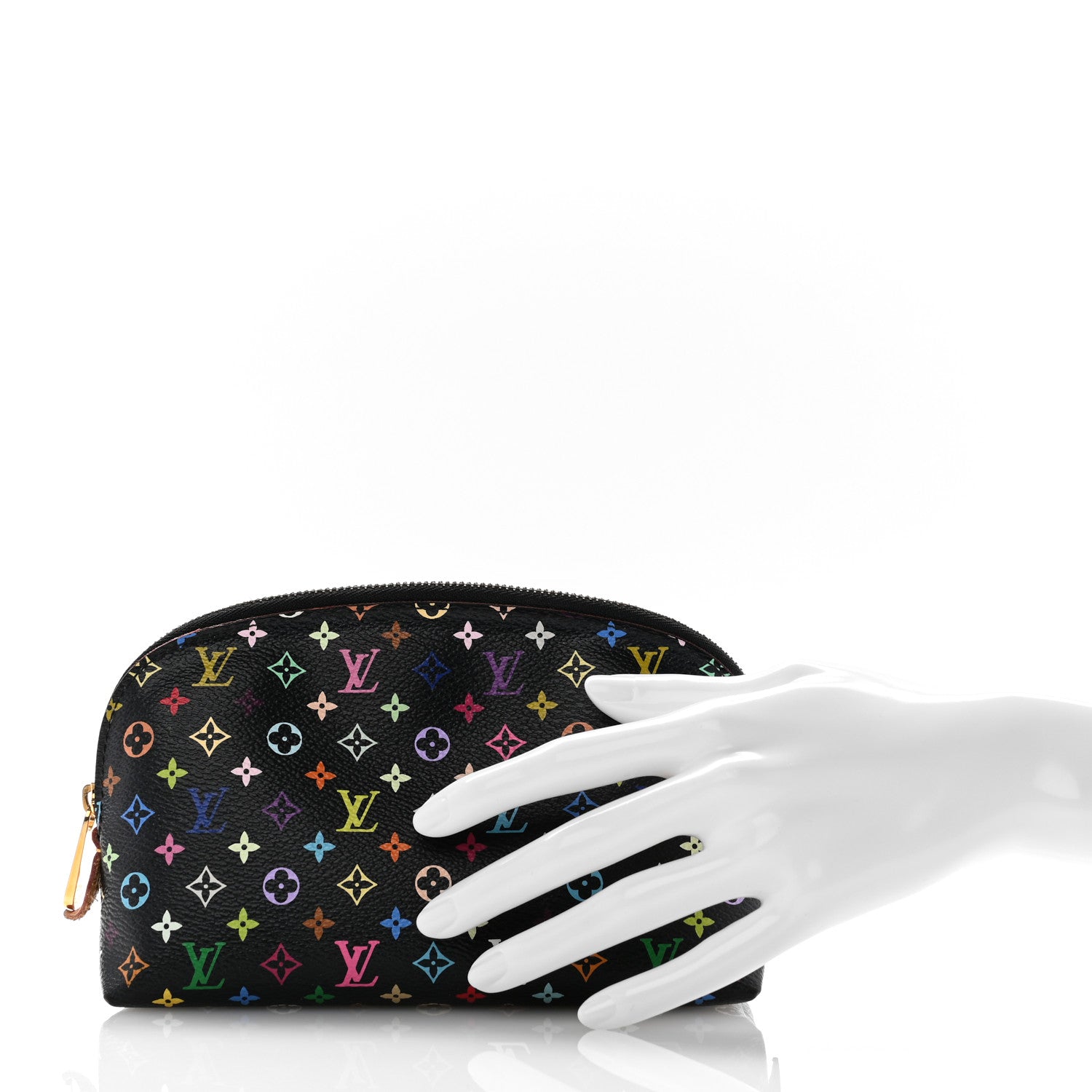 Louis Vuitton Monogram Multicolor Cosmetic Pouch Black Grenade 2 of 7