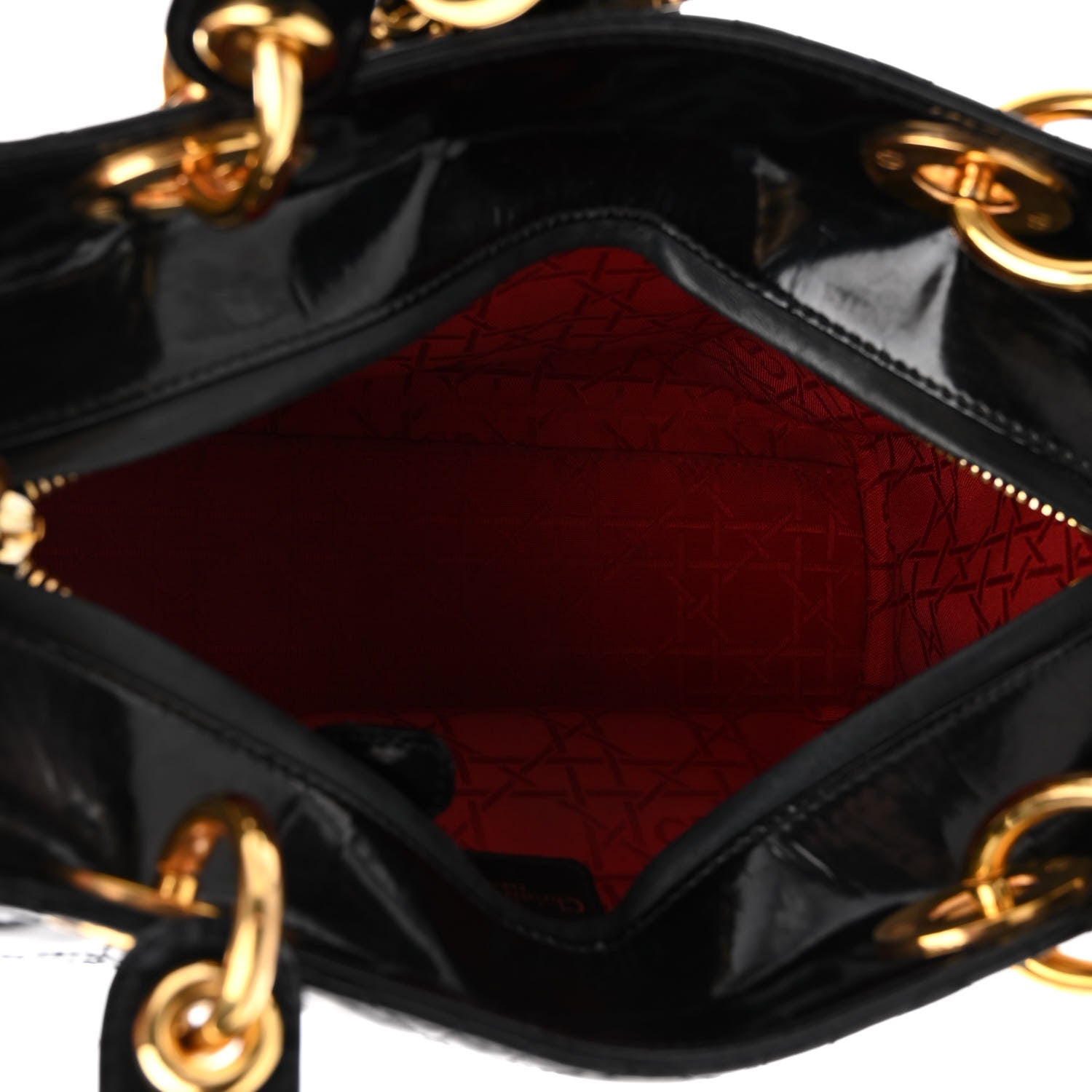 Christian Dior Patent Cannage Medium Lady Dior Black 5 of 10