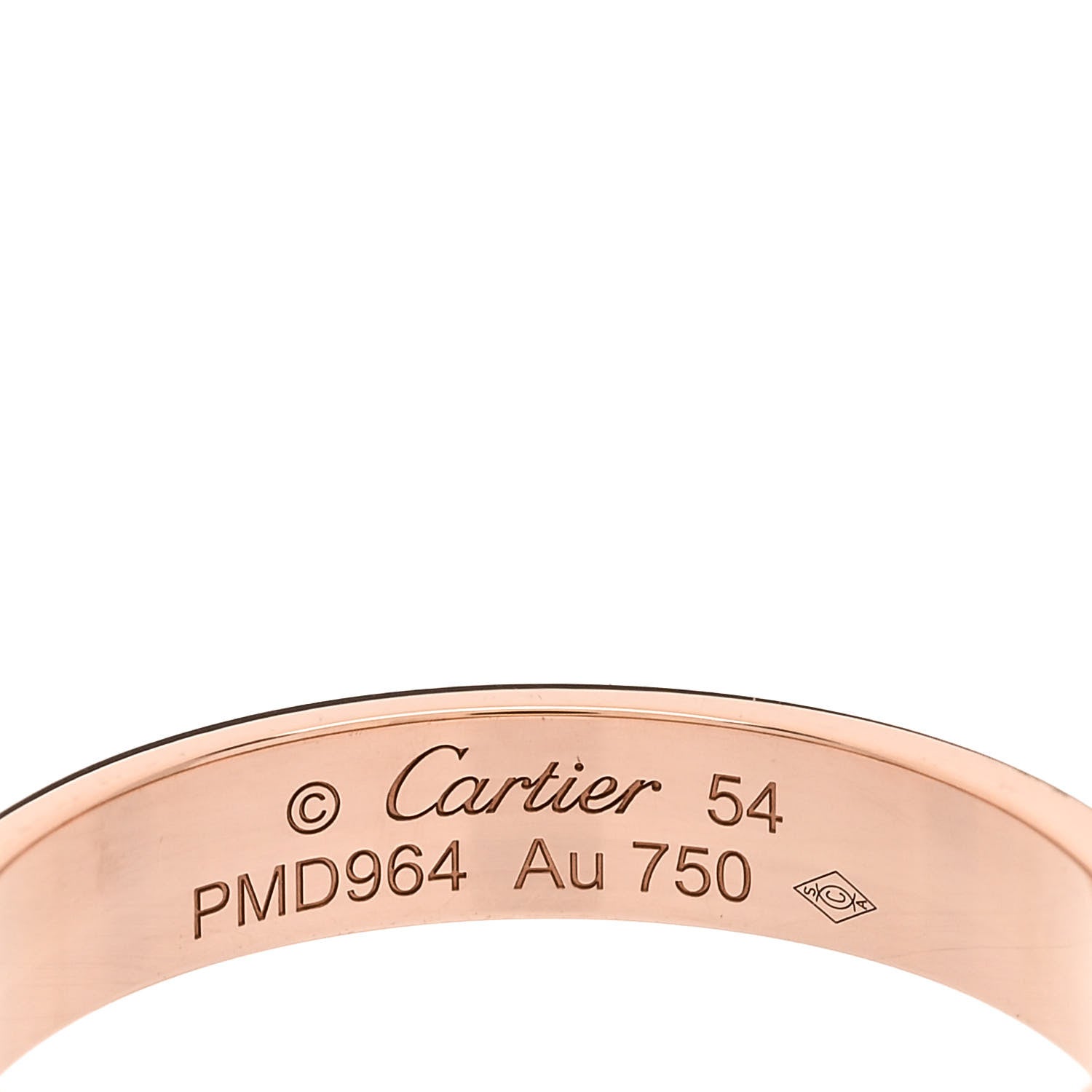 Cartier 18K Pink Gold 3.5mm LOVE Wedding Band Ring 54 6.75 4 of 4