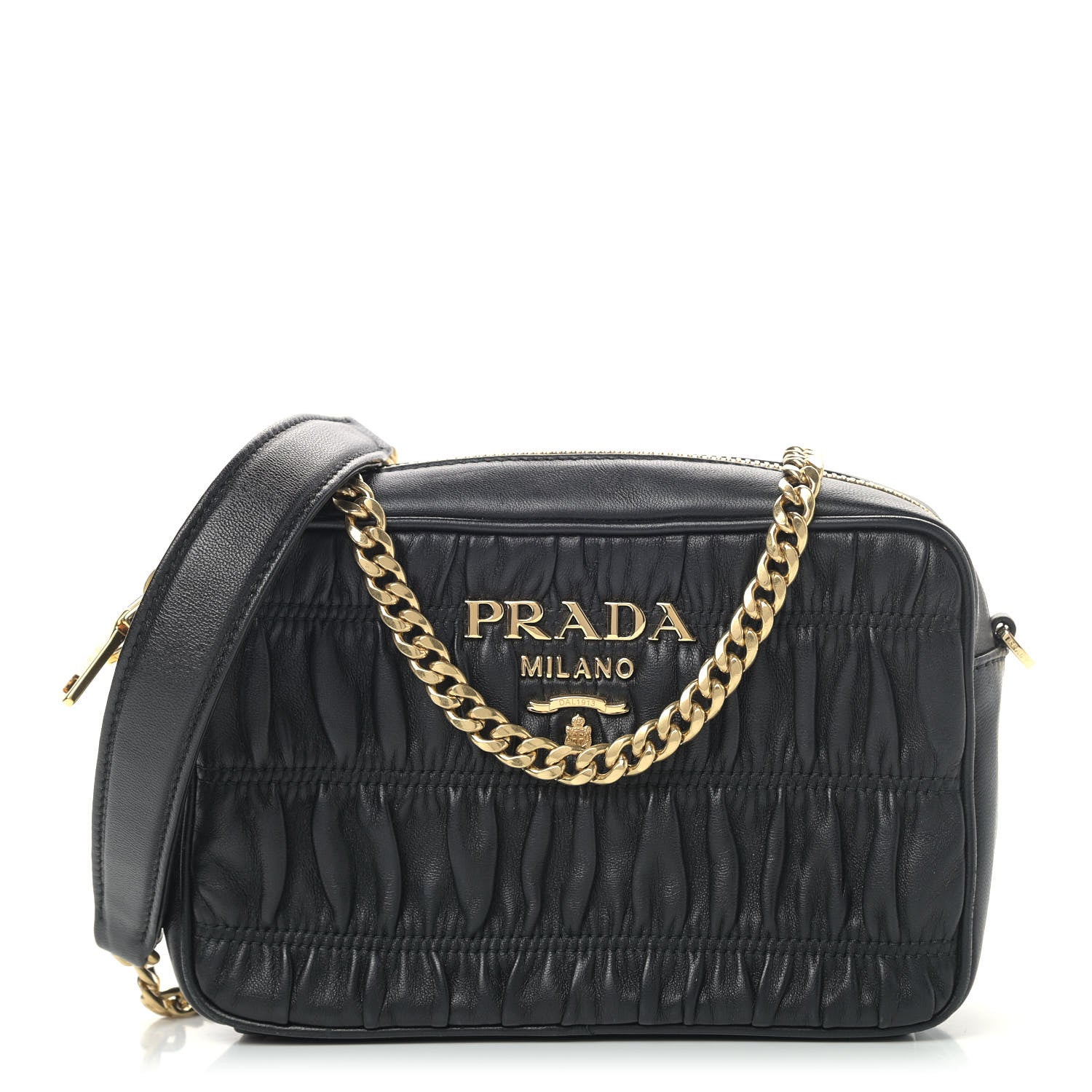 Prada Nappa Gaufre Camera Bag Black 1 of 9